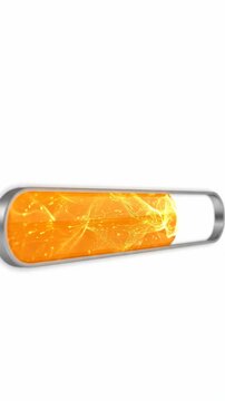 Abstract Orange Energy Flowing Through Futuristic Tube.
