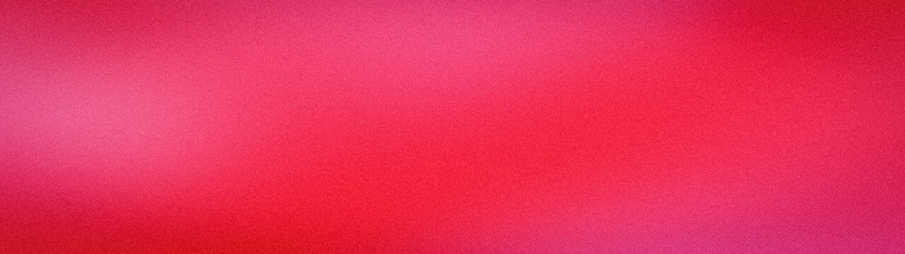 Abstract grainy vibrant red and pink wide background for luxury aesthetic banner