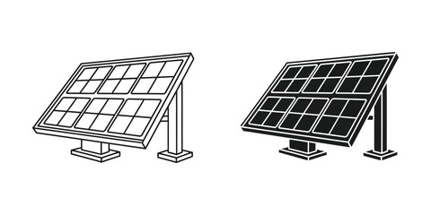 Comparison of traditional and solar panel electricity generation systems © Sabbir