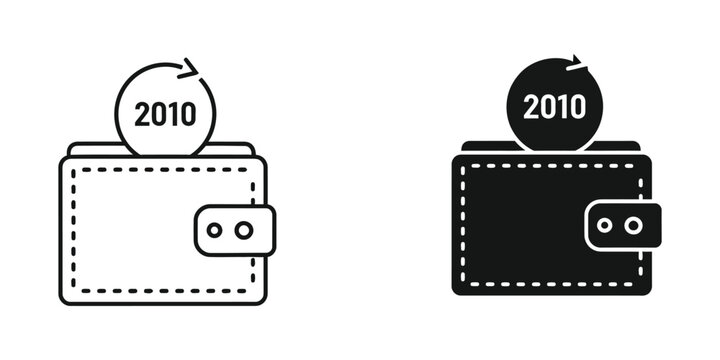 Evolution of wallet designs from 2010 highlighting a modern twist with rotation and color
