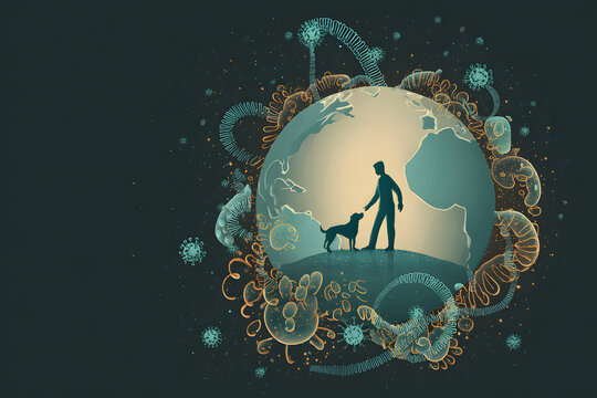 A transparent background is used to isolate World Zoonoses Day.