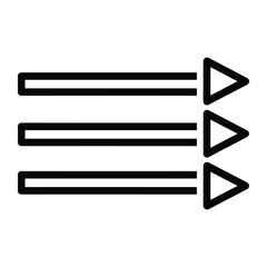 List menu icon with three horizontal lines and directional arrows © NorStock