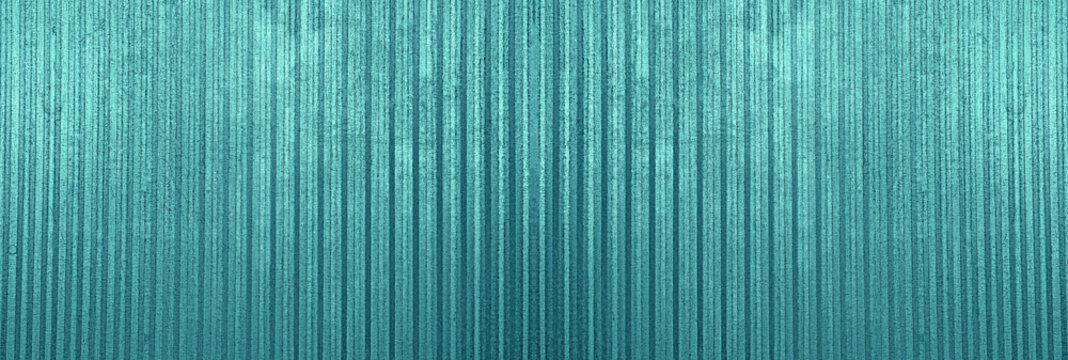 light blue tin iron corrugated wall with horizontal stripes from a metal profile of metal sheet Texture, background. grey white wall fence texture for backdrop galvanized gray facade