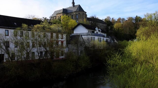 the historic german city of hadamar 4k video