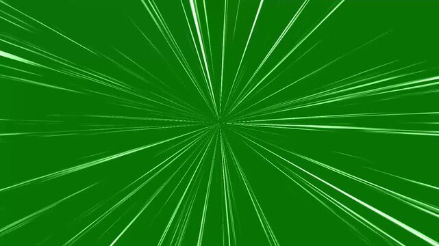 Anime Comic Radial Speed Lines Burst Animation, Manga Zoom Motion Lines with Transparent Background, Black Velocity Flash Action Lines, Seamless Loop Overlay 4K Speed Effect