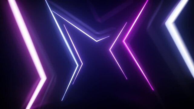 Neon Glowing Tunnel Loop Background