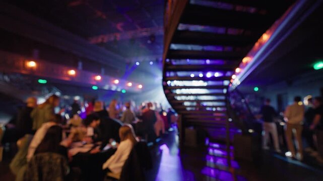 Lively group meal. Energetic social dining experience. Impromptu gathering with cheerful entertainment happening. Vibrant collective dining with enthusiastic guests enjoying animated stage show