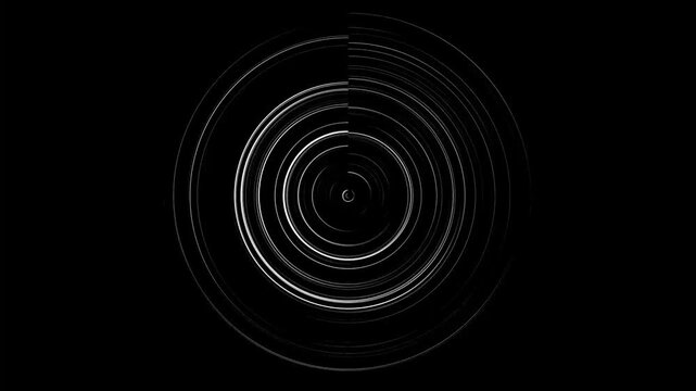 Manga Comic Speed Lines Zoom Burst 4K Animation, Anime Radial Motion on Black Background with Transparent Alpha, Black Flash Action Velocity Lines, Seamless Loop Speed Line Overlay Effect