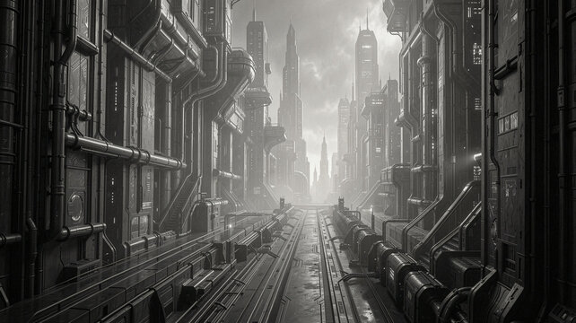 dystopic city