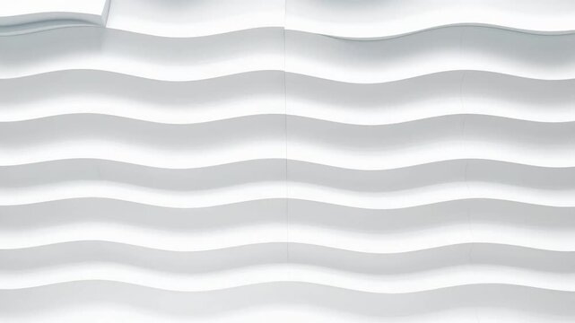 White abstract wavy wall pattern forming seamless modern textured background design
