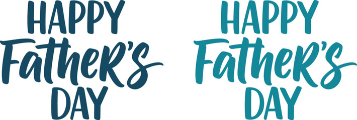 Naklejka premium Happy father's day celebrating dads with beautiful typography festive greetings