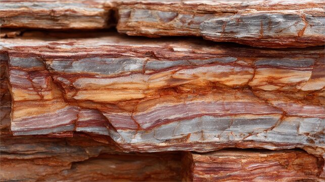Natural sandstone texture layers show chaos in design and formation in nature Generative AI
