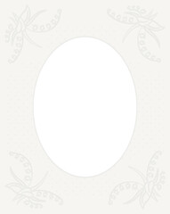 Obraz premium Frame Oval Embossed Lace Paper