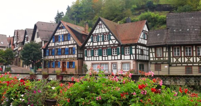Traditional german half timbered houses in Schiltach