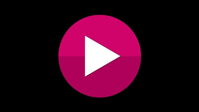 Modern Play Button Icon with White Triangle Arrow on Pink and Dark Pink Background