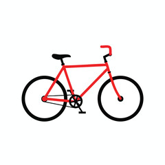 Obraz premium Red Mountain Bike in a Sunny Outdoor Setting for Active Lifestyle Content