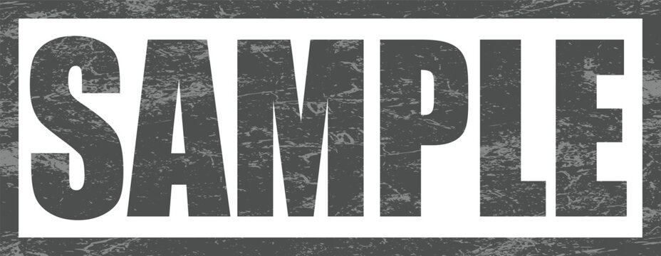 Grunge Style Sample Rubber Stamp Vector