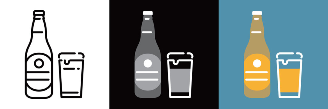 シンプルなビールのアイコン