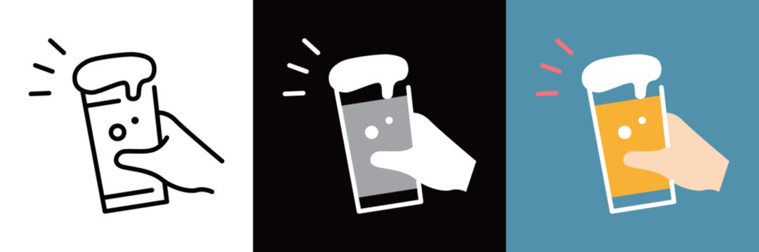 シンプルなビールのアイコン