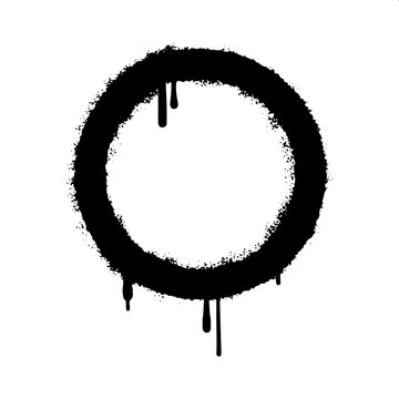 &ldquo;Abstract black ink splatter design with concentric circles and dripping paint, high-contrast grunge vector style.&rdquo;
