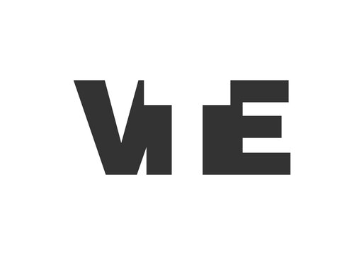 VTE logo design. Initial letter V T E bold font style for tech startups, consulting, corporate branding. Creative company name, headlines typography identity, trendy logotype.
