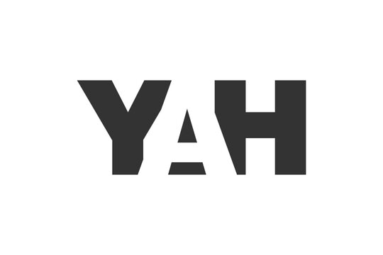YAH logo design. Initial letter Y A H bold font style for tech startups, consulting, corporate branding. Creative company name, headlines typography identity, trendy logotype.