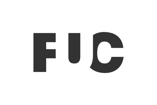 FUC logo design. Initial letter F U C bold font style for tech startups, consulting, corporate branding. Creative company name, headlines typography identity, trendy logotype.