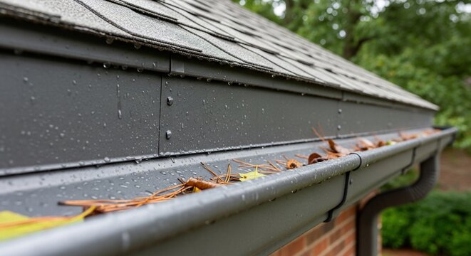 Gutter with debris