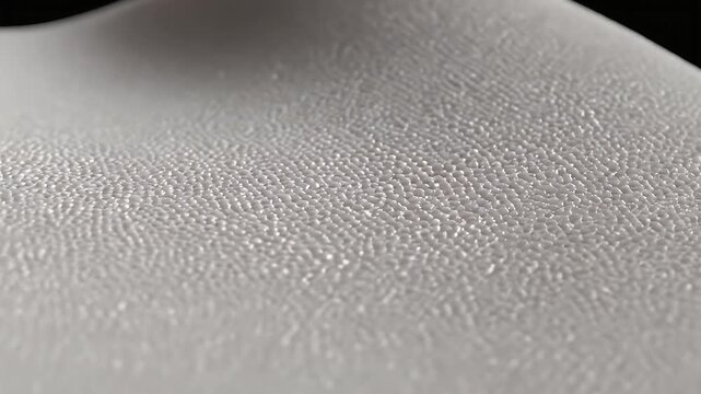 Close-up view of pristine white articular cartilage surface with subtle texture and reflections