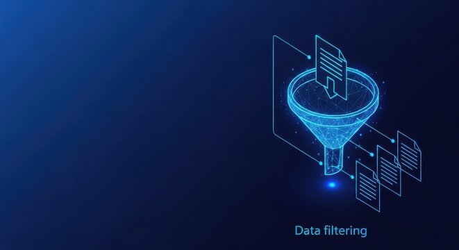 Digital Data Filtering Funnel with Document Processing in a Futuristic Network