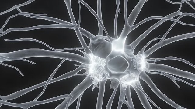 Complex Trabecular Network of Healthy Bone Microstructure Grey Tone Close Up Abstract Medical Animation