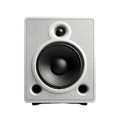 Fototapeta premium Close-up of a studio monitor speaker with a black cone