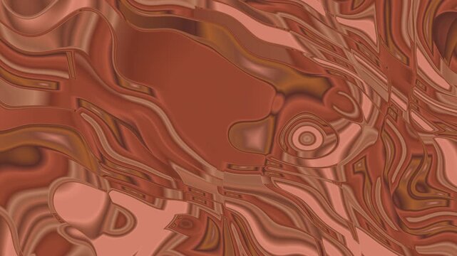 Abstract Russet Fractal Topography Seamless Loop Background Warm Sienna Contour Map Style Smooth Motion