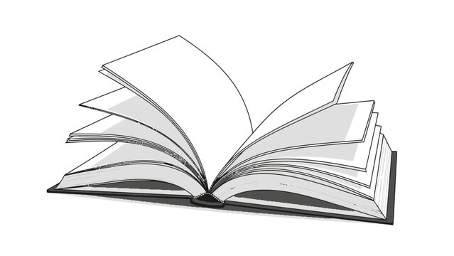 Open Book Illustration.