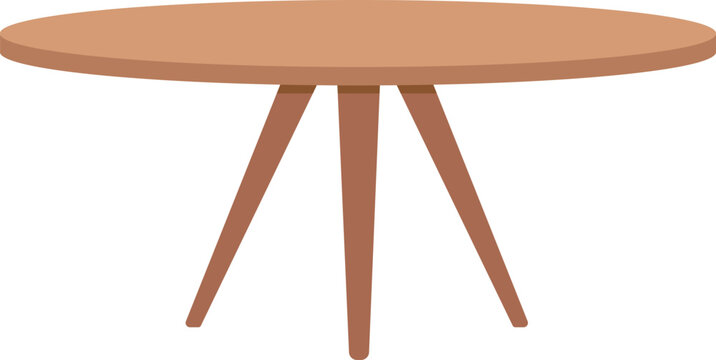 Empty table illustration, simple furniture design for dining, workspace, or interior concepts.