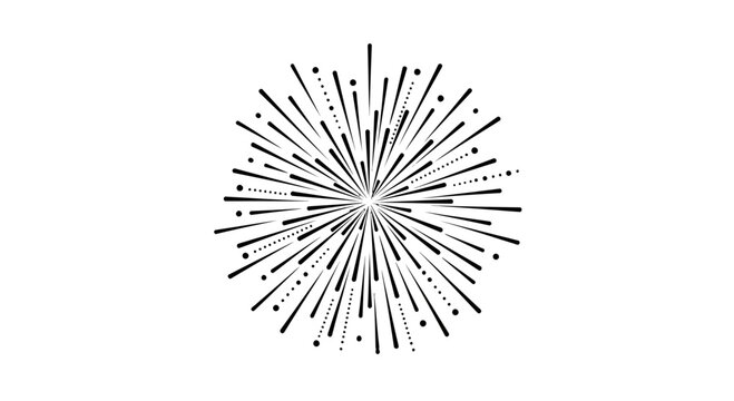 Black and white starburst design element.