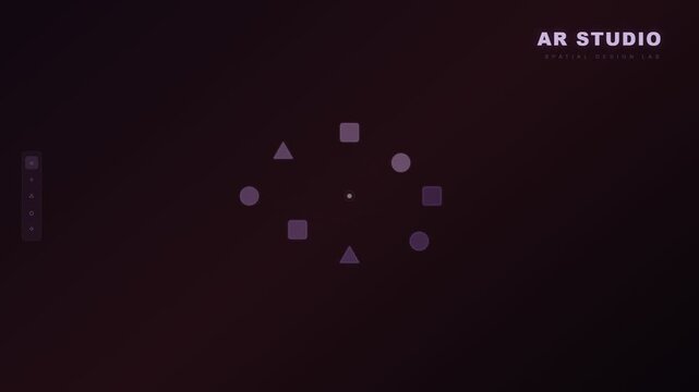 Dynamic visualization of future workspace concepts unfolds on a dark screen, showcasing interactive spatial design elements and evolving data interfaces in a minimalist environment.