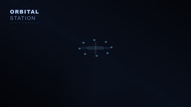 Dynamic animation reveals advanced orbital station, showcasing future workspace concepts in a zero-gravity environment for innovative research and development.