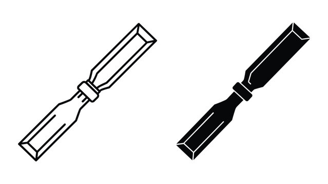 Chisel Tool Icon Design Crafting