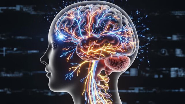 Human brain with neural pathways for environmental projects, nature documentaries, and commercials