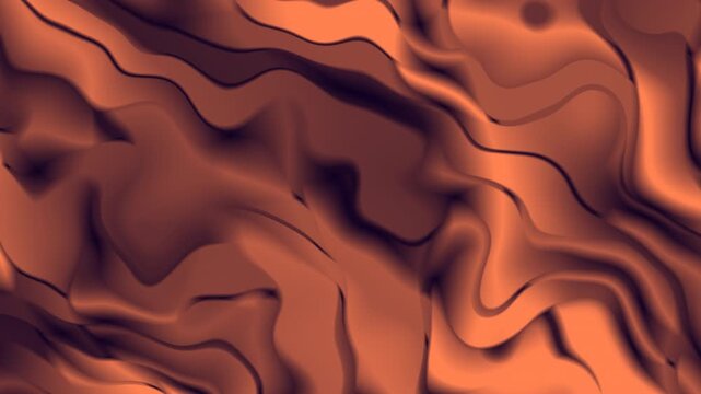 Background Copper Bronze Fractal Ripple Seamless Loop Warm Autumn Sunset Palette Smooth Clay Wave Motion