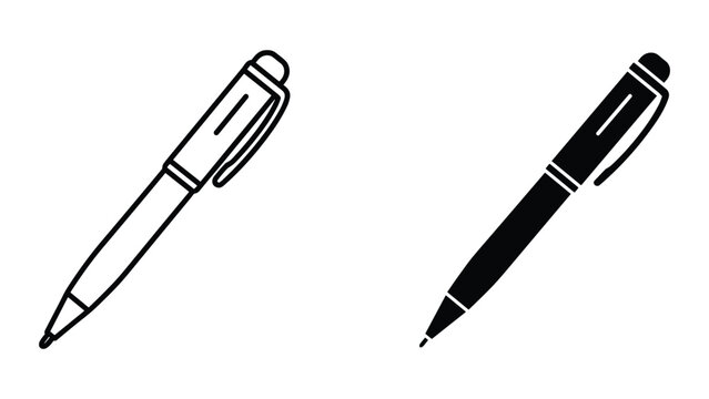 Pen Outline Silhouette Tool Writing Instrument
