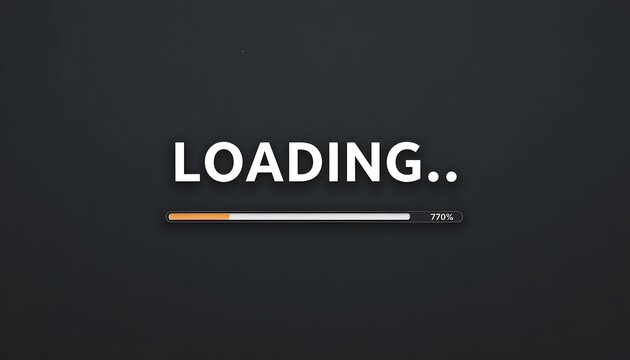 A loading screen with progress bar.