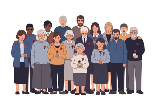 Diverse Group of Senior Adults Together.