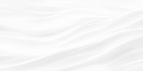 Fototapeta premium A luxurious white silk and satin fabric background featuring soft flowing waves and smooth liquid curves creates a light textile texture design for an elegant wallpaper backdrop