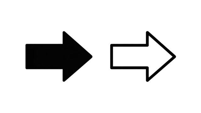 Two contrasting directional arrows pointing to the right Vector