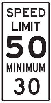 speed limit minimum sign