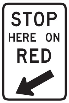 STOP HERE ON RED SIGN