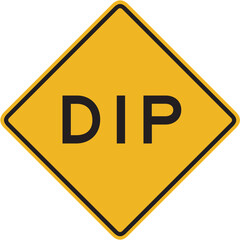 DIP SIGN, ROAD SIGN © xue