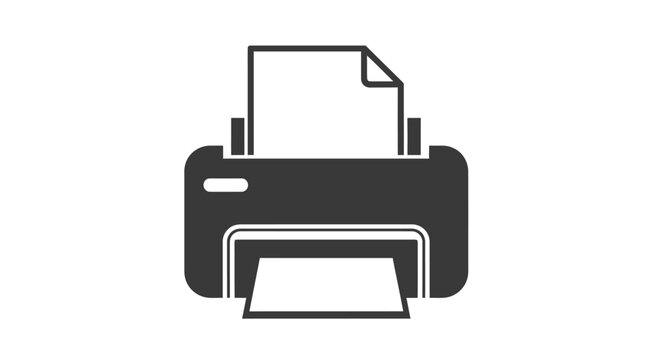 A black and white printer icon.